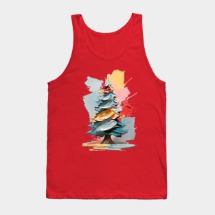 PINE TREE ABSTRACT ART Tank Top